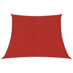 vidaXL Voile d'ombrage 160 g/m² Rouge 4/5x4 m PEHD