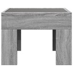 vidaXL Table basse avec LED infini sonoma gris 40x40x30 cm