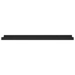 vidaXL Étagères à rebord pour cadre photo 2 Pièces Noir 60x9x3 cm MDF