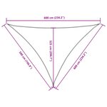 vidaXL Voile de parasol tissu oxford triangulaire 5x6x6 m crème