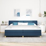Lit à ressorts vidaXL avec matelas bleu 200x200 cm en tissu
