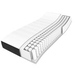 vidaXL Sommier à lattes de lit et matelas Noir 200x200 cm Velours