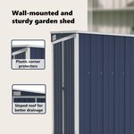 vidaXL Remise de jardin murale Anthracite 118x100x178 cm Acier