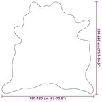 vidaXL Tapis en peau de vache véritable noir et blanc 180x220 cm