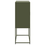 vidaXL Meuble TV vert olive 68x39x60 5 cm acier