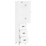 vidaXL Buffet haut Blanc 34 5x34x180 cm Bois d'ingénierie