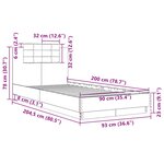 vidaXL Cadre de lit sans matelas gris béton 90x200 cm