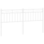 vidaXL Tête de lit métal blanc 160 cm