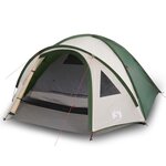 vidaXL Tente de camping à dôme 4 personnes vert imperméable