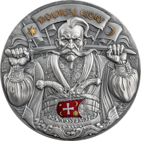 Pièce de monnaie en Argent 10 Cedis g 62.2 (2 oz) Millésime 2025 IMMORTAL GLORY