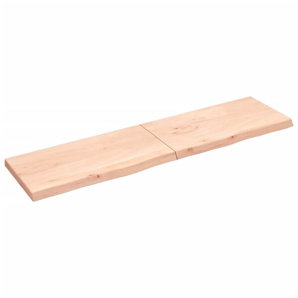 vidaXL Étagère murale 200x50x(2-6) cm bois de chêne massif non traité