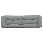 vidaXL Coussin de tête de lit gris clair 180 cm tissu
