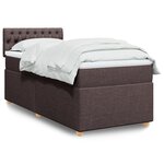 vidaXL Sommier à lattes de lit avec matelas Marron foncé 90x190 cm
