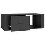 vidaXL Table basse Noir 100x50 5x35 cm Bois d'ingénierie