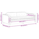 vidaXL Lit de jour avec matelas noir 80x200 cm tissu