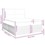 vidaXL Sommier à lattes de lit avec matelas Marron foncé 180x200 cm