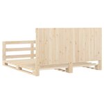 vidaXL Cadre de lit avec tête de lit 200x200 cm Bois de pin massif