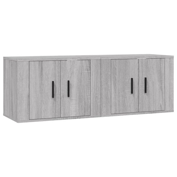 vidaXL Meubles TV muraux 2 Pièces sonoma gris 57x34 5x40 cm