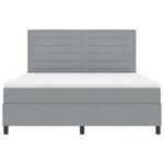 vidaXL Lit à Ressorts avec Matelas & LED Gris Clair 180x200 cm Tissu