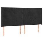 vidaXL Sommier à lattes de lit matelas et LED Noir 200x200 cm Velours