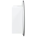 vidaXL Armoire de salle de bain miroir rond et LED Blanc 47x47x17 5 cm