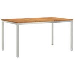 Set de salle à manger jardin 5 pièces en bois massif d'acacia vidaXL