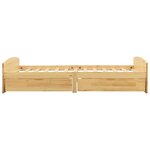 vidaXL Cadre de lit avec 2 tiroirs bois de pin massif 90x200 cm