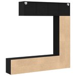 vidaXL Étagères 3 Pièces Chêne Noir 36x30x143 cm Bois d'ingénierie