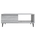 vidaXL Table basse Sonoma gris 90x60x35 cm Aggloméré