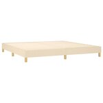 vidaXL Cadre de lit Crème 200 x 200 cm Tissu