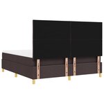 vidaXL Lit avec sommier et matelas marron foncé super king