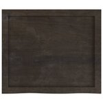 vidaXL Dessus de table marron foncé bois chêne massif traité