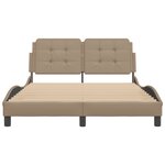 vidaXL Cadre de lit sans matelas cappuccino 140x190 cm similicuir