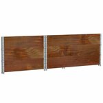 vidaXL Jardinière marron 120x80 cm bois massif de pin