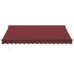 vidaXL Auvent manuel rétractable avec LED bordeaux 400x300 cm