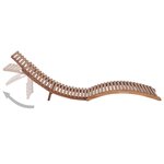 vidaXL Chaise longue pliable Bois de teck solide