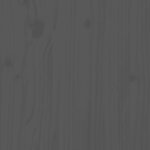vidaXL Cadre de lit Gris Bois massif 180x200 cm Super King