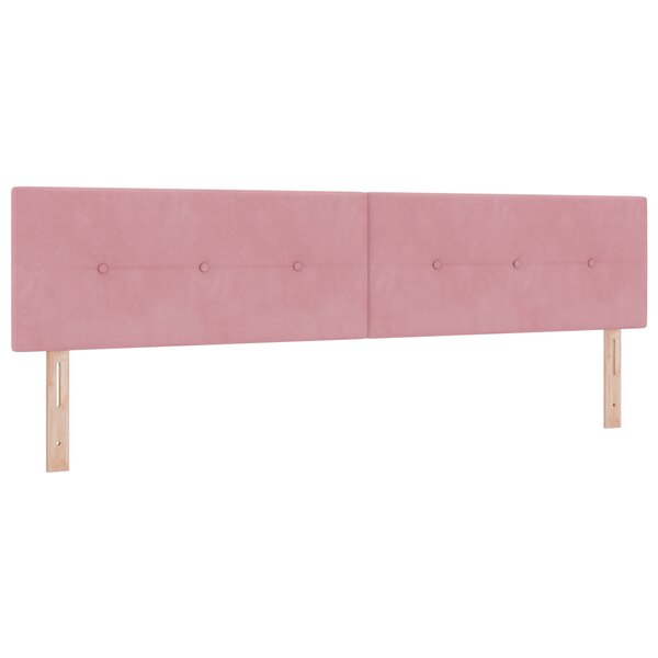 Tête de lit vidaXL en velours rose capitonnée de 200 cm