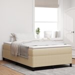 vidaXL Cadre de lit Vert clair Gris 120x190 cm Tissu en velours côtelé