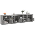 vidaXL Buffet avec lumières LED sonoma gris 283x37x67 cm