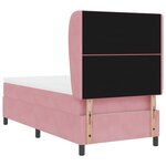 Lit Box Spring vidaXL avec Matelas Rose 90x200 cm Velours