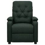 vidaXL Fauteuil de massage Vert foncé Tissu