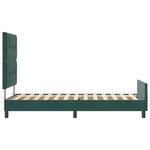 Cadre de lit en velours vert foncé vidaXL 100x200 cm