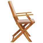 vidaXL Chaises de jardin pliantes lot de 8 taupe tissu et bois massif