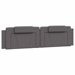 vidaXL Coussin de tête de lit gris 200 cm similicuir