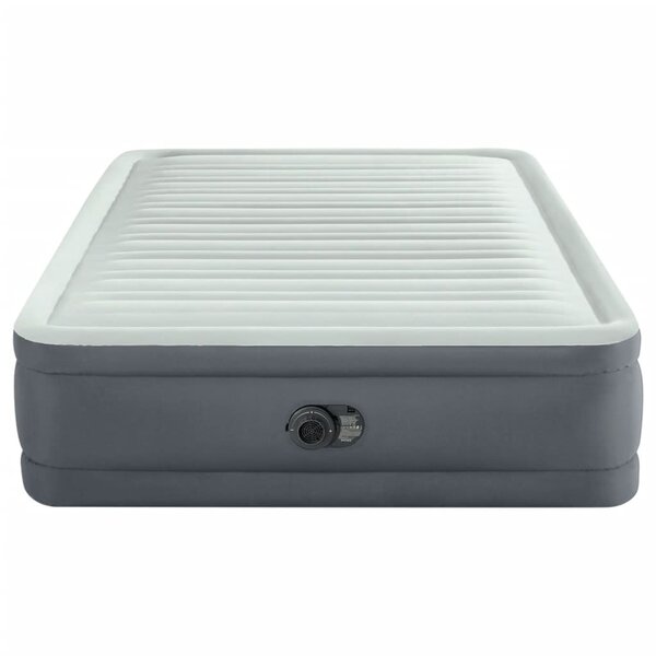 Intex Lit gonflable PremAire blanc et gris Queen Size 152x203x46 cm