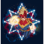 MARVEL Captain Marvel carte à diamanter 18x18cm Crystal Art