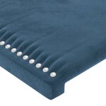 vidaXL Tête de lit à LED Bleu foncé 200x5x118/128 cm Velours