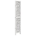 vidaXL Cloison de séparation 4 panneaux blanc bois de paulownia massif
