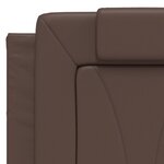 vidaXL Cadre de lit avec tête de lit Marron 120x200 cm Similicuir